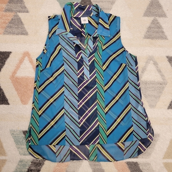 CAbi 3780 Ascot Top Tied Up Blouse Size Small - Picture 2 of 7